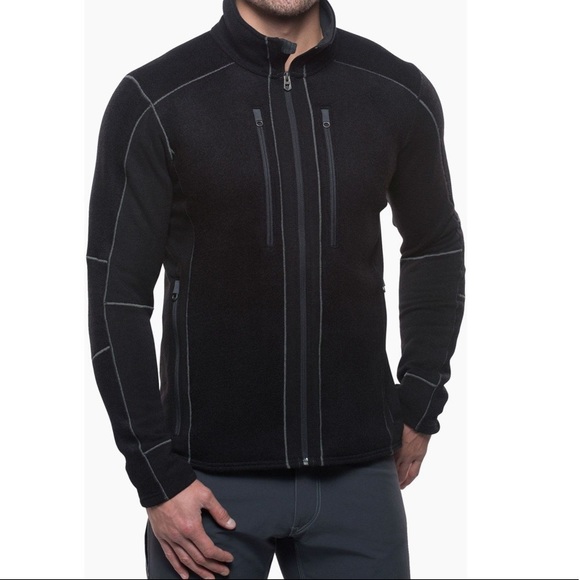 Kuhl Other - KUHL Inceptor Men’s Zip Front Cozy Soft Sweater Size Large Thumb Holes Black